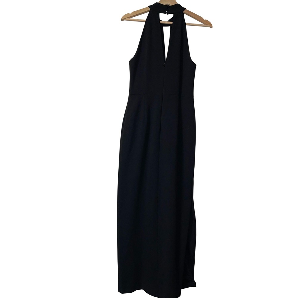 Calvin Klein Womens‎ Black Halter Keyhole Neck Maxi Dress Gown Size 8